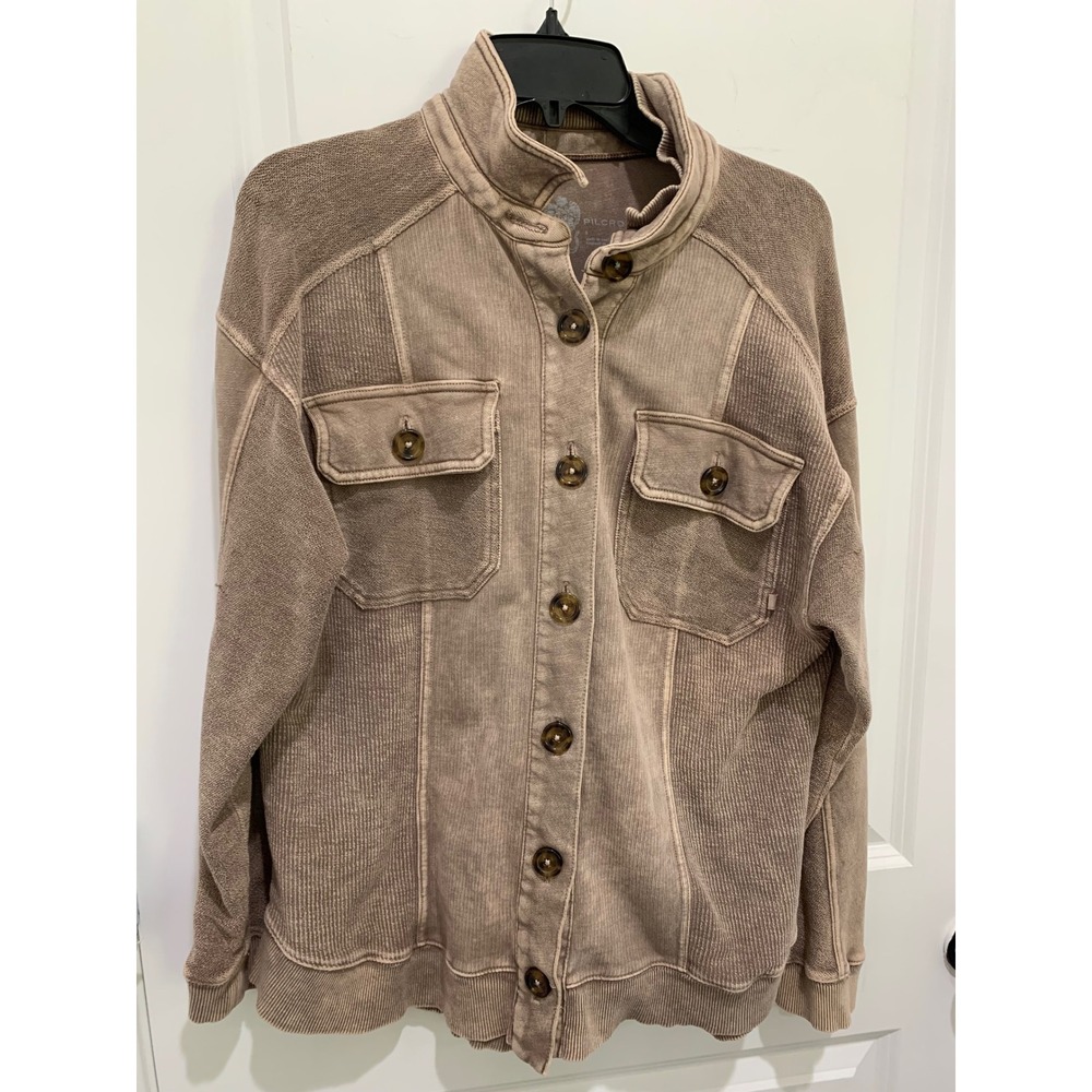 Pilcro and the Letterpress by Anthropologie Utility Jacket Brown Small